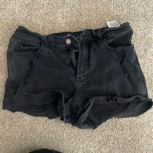 Black Jean shorts